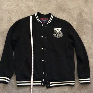 Big kids Polo Ralph Lauren baseball jacket (14-16) with skull ☠️ patches at back